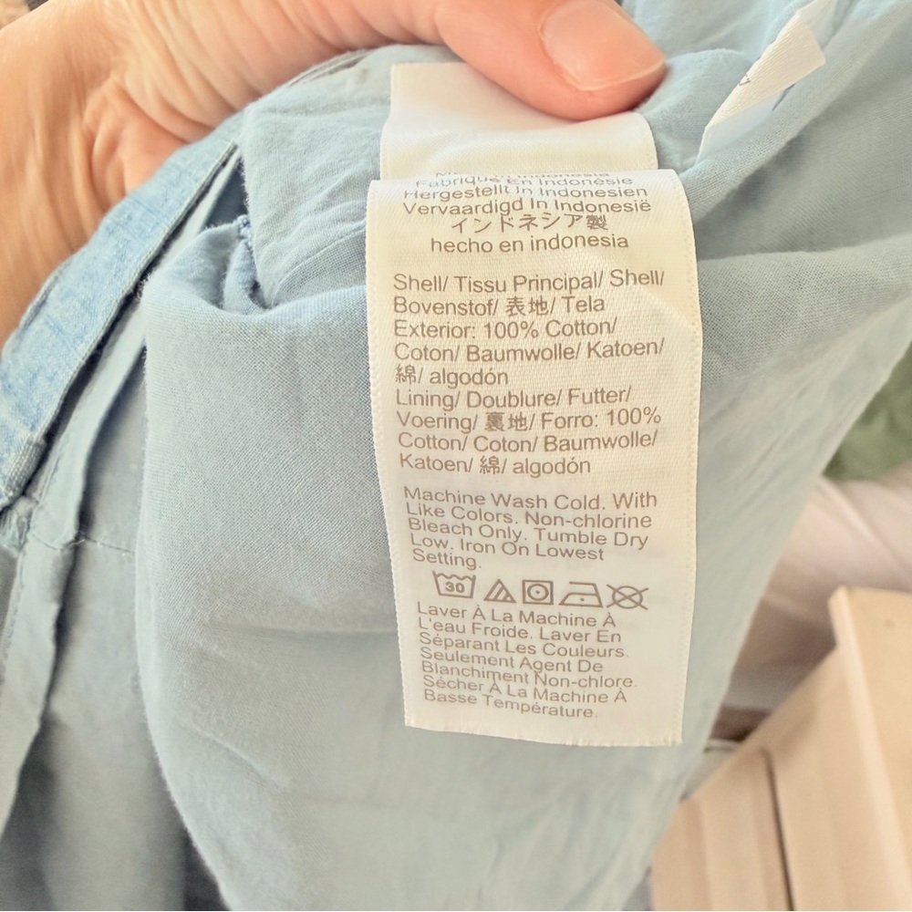 J. Crew Light Blue Denim A-Line Skirt with Ruffle Waist - Picture 11 of 12